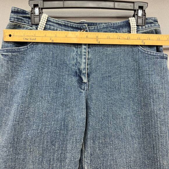 Basix II Women's Skimmer Length Folded Hem Jeans Size 6 - Picture 11 of 14